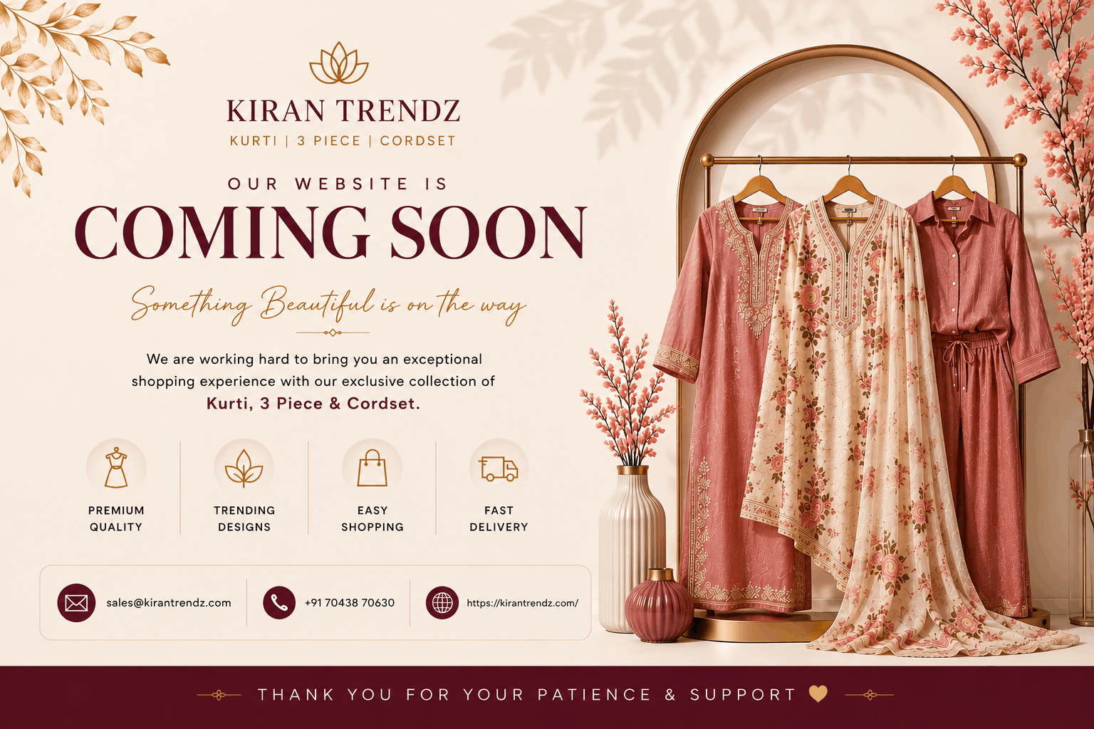 Kiran Trendz Coming Soon