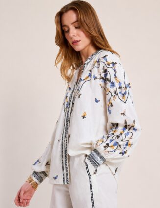 White Garden Embroidered Co-ord Set